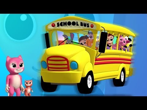 Bánh xe trên xe buýt | Vườn ươm vần | Trẻ em Bài hát